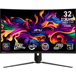 MSI MPG 321CURX QD-OLED Monitor Gaming PC 31.5" 4K UHD 240Hz 0.05ms GtG FreeSync Premium Pro VESA HDR True Black Negro Precio: 1348.89000004. SKU: B1GF8T7S7V
