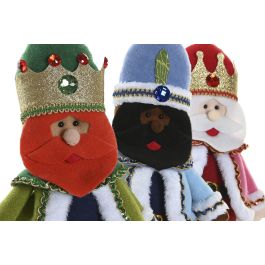 DKD Home Decor Figura de Navidad Reyes Magos Poliéster Multicolor 14 x 38 x 25 cm