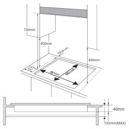 Cecotec Placa de gas Bolero Squad G 3400S 3 fuegos 6200W Nano Glass hierro fundido negro