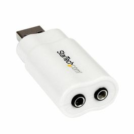 Tarjeta de Sonido Externa USB Startech ICUSBAUDIO Blanco Tarjeta de Sonido Externa USB Startech ICUSBAUDIO Blanco