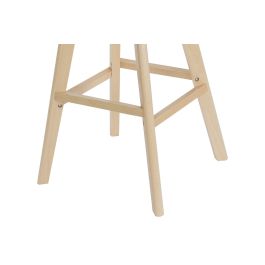 DKD Home Decor Taburete Scandi Negro Haya y Pu 50.5 x 109 x 57.5 cm