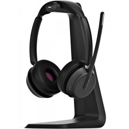 EPOS Impact 1061T Auriculares Bluetooth Inalámbricos para Oficina y Centro de Llamadas, Doble Diadema Ajustable, Negro