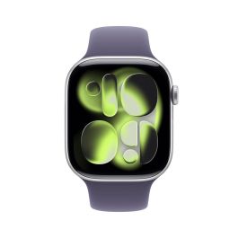 Apple Watch Series 11 GPS 46mm Caja Aluminio Plateada Correa Deportiva Morado Niebla M/L