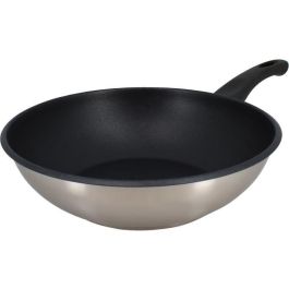 Wok - MENASTYL - 6020252 - Acero inoxidable - 28 cm - Apto para todo tipo de fuegos, incluida inducción Wok - MENASTYL - 6020252 - Acero inoxidable - 28 cm - Apto para todo tipo de fuegos, incluida inducción