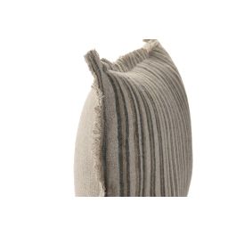 DKD Home Decor Cojín Tradicional de Lino Natural y Negro 40 x 60 cm (2 Unidades)