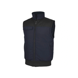 Deltaplus Chaleco Multibolsillos con Cremallera y Mangas Desmontables 80% Poliéster 20% Algodón Talla L