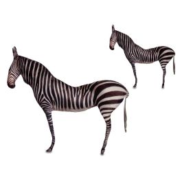 Cojín Silueta Cebra 78 cm Largo - Arte Regal - Terciopelo Blanco/Negro - 9x54x72 cm (6 Unidades) Precio: 38.50000022. SKU: S3605078