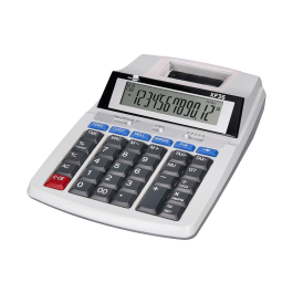 Liderpapel Calculadora Impresora 12 Dígitos Pantalla Impresión Bicolor Rollo Papel 57mm 235x155x62 mm