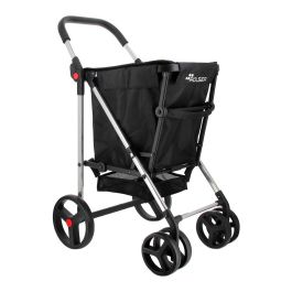 Rolser Carro de la compra Basket MF 4B, 4 Ruedas, Gran Capacidad 58L, Negro