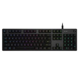 Logitech G G512 Teclado mecánico para juegos LIGHTSYNC RGB Carbono, alto rendimiento con interruptores mecánicos y relé USB