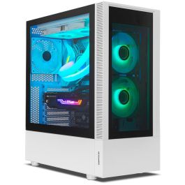 Nox Caja Gaming Semitorre Hummer Nemesis NXHUMMERNMSSWH Blanca con Cristal Templado y ARGB