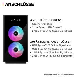 HP OMEN 35L GT16-0479ng Gaming PC Core Ultra 7 265F 32GB RAM 1TB SSD RTX 5070Ti Win11