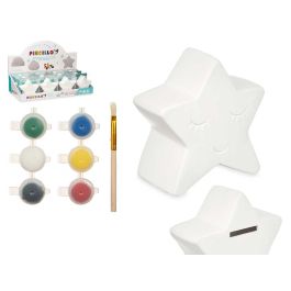 Hucha Estrella Cerámica para Pintar - Pincello 12.5x12.5x5.5 cm, Incluye 6 Colores y Pincel (24 Unidades) Precio: 59.50000034. SKU: B15ZM764B4