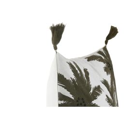 DKD Home Decor Cushions 2c25 Cojín Boho Algodón Blanco Verde 45 x 45 cm (2 Unidades) con Cremallera