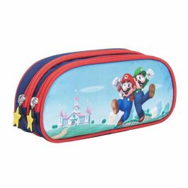 Toybags Estuche Super Mario Triple 37 x 27 x 17 cm con Interior Forrado y Cremalleras de Alta Calidad