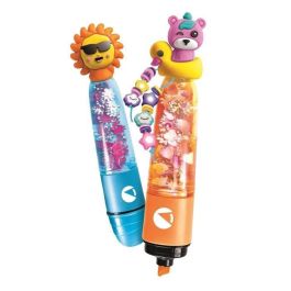 Clementoni 18130 Kit Creativo Mini Laboratorio para Crear y Personalizar 2 Subrayadores con Tintas y 3 Temas Diferentes para Niños +6 años
