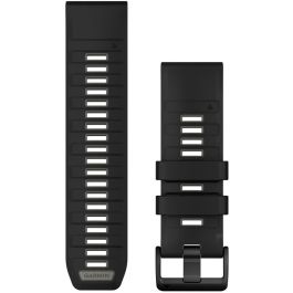Garmin Correa QuickFit 26mm de Silicona Negro/Gris para fēnix 3 HR Sapphire D2 Bravo D2 Charlie D2 Delta PX Mach 1 Pro Descent Mk1