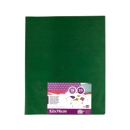 Liderpapel Papel seda verde oscuro 52x76cm 18 gr/m2 paquete de 25 hojas