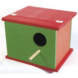 Nayeco Nido de Madera para Cría de Aves: Periquitos, Agapornis, Cotorras. Confort y Seguridad para Anidar en Diversos Colores