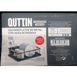 Escurreplatos de metal con asas de madera Quttin (4 Unidades) Escurreplatos de metal con asas de madera Quttin (4 Unidades)