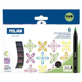 Rotulador Milan Punta Pincel Caja De 6 Colores Fluor Precio: 4.49999968. SKU: B16TXXQDKK