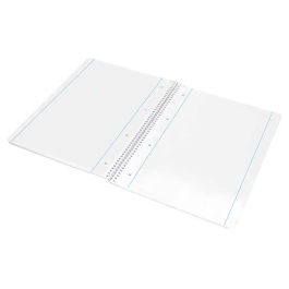 Liderpapel Cuaderno Espiral A4 Micro Serie Azul Tapa Blanda 80 Hojas Liso con Margen 4 Taladros Azul 80gr