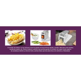 Quttin Cortador de Patatas - Utensilio de Cocina Manual para Hacer Patatas Fritas Caseras, 27.1 x 10.3 x 14.5 cm (6 Unidades)