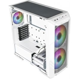 Cooler Master HAF 500 Caja PC Midi Tower Blanco ARGB Cristal Templado (H500-WGNN-S00) - Compatible E-ATX, 2x Ventiladores 200mm, RGB
