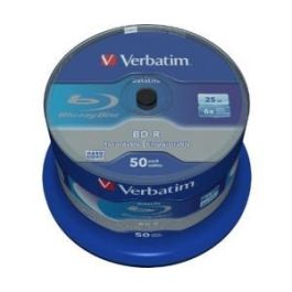 Verbatim BD-R Blu-Ray 25 GB 6X Speed Datalife White Blue Surface - Pack de 50 Discos Precio: 52.98999948. SKU: S8419661