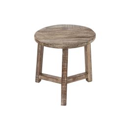 Mesita Auxiliar Item Home DKD Home Decor Blanco Marron 45 x 45 x 45 cm Mesita Auxiliar Item Home DKD Home Decor Blanco Marron 45 x 45 x 45 cm