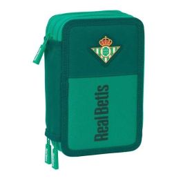 Plumier Escolar Safta Triple 37 Piezas Resistente Al Agua Real Betis 195x125x55 mm