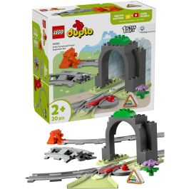 Lego Duplo 10425 Set de Expansión Túnel y Vías Ferroviarias para niños +2 años, con 10 tramos de vía y cambio de agujas