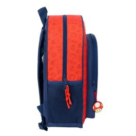 Mochila Escolar Super Mario Trick Rojo Azul oscuro 32 x 38 x 12 cm