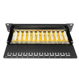 Digitus Patchpanel 1HE 12-Port Cat6 ClassE Apantallado Negro