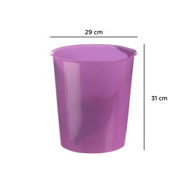 Archivo 2000 Papelera Plástico Violeta Translucido 16 Litros 290x310 mm
