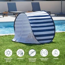 Babymoov Tienda Anti-UV SPF 50+ Mariniere con Mosquitera Integrada Pop-Up Ligera Repelente Agua y Bolsa Transporte