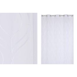 Cortina Basicos DKD Home Decor Blanco 260 x 260 x 140 cm (2 Unidades)