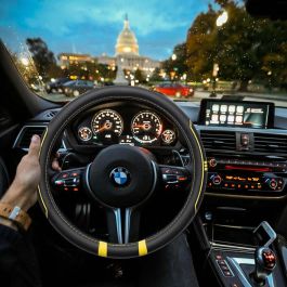 Momo MOMLSWC0FASBY Funda Volante Fast Black-Yellow M 38-39 cm Poliuretano Universal