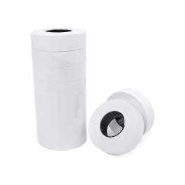 Q-connect KF00712 Etiquetas Blanca 21x12 mm Lisa Rollo 1000 Etiquetas para Etiquetadora