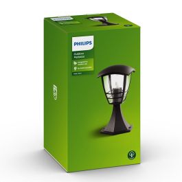 Philips Farol de Pedestal Creek E27 60W Negro IP44 Sin Bombilla Aluminio Altura 30cm