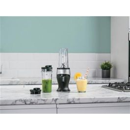 Ninja QB3001EUS Batidora de Vaso Individual para Smoothies 700W con 2 Vasos y Tapas de Viaje