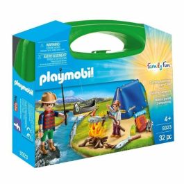 Playmobil 9323 Maleta Campers de Deportes y Acción: Aventura de Pesca con 2 Figuras, Bote, Peces, Carpa y Caña - Novedad 2020