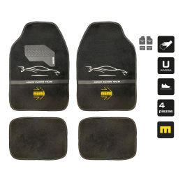 Set Completo 4 Piezas Alfombras Momo Universales Negro Y Blanco MOMLCM4A7BW Set Completo 4 Piezas Alfombras Momo Universales Negro Y Blanco MOMLCM4A7BW