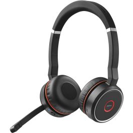 Jabra Evolve 75 SE UC Auriculares Diadema Inalámbricos y Alámbricos para Llamadas/Música con Cancelación de Ruido Negro