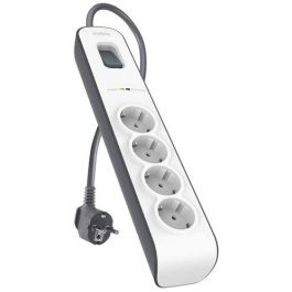 Belkin Regleta de Protección Contra Sobretensiones, 4 Tomas, Botón de Apagado/Encendido, 2 Metros, Blanco-Gris Precio: 14.58999971. SKU: S0441349