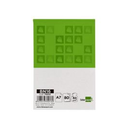 Bloc Notas Liderpapel Liso A7 80 Hojas 60 gr-M2 Perforado Sin Tapa 10 unidades