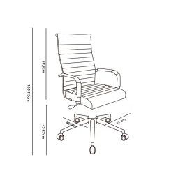 Q-connect Silla de Dirección Bosa Simil Piel Premium, Negro, Altura Máx. 1130mm, Ancho 550mm, Profundidad 630mm