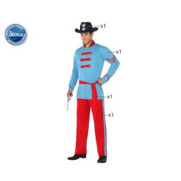 Disfraz de Soldado Unionista Hombre Adulto Talla XL para Carnaval y Fiestas de Disfraces, Incluye Chaqueta, Pantalón, Sombrero y Cinturón