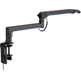 Endorfy Soporte de Micrófono Broadcast Low Profile RGB Boom Arm para Micrófonos hasta 2kg, Iluminación LED (Negro)