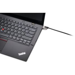 Kensington Candado de Seguridad con Llave MicroSaver 2.0 para Portátil K65020EU, Cable de Acero al Carbón, Negro/Plata